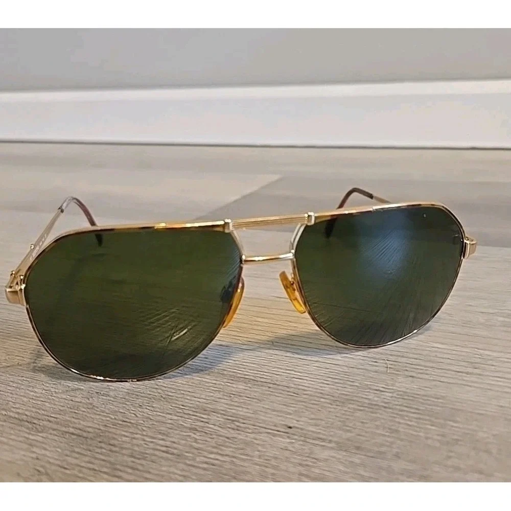 Valentino V632 Sunglasses 962 140 Gold Tone 58-14mm Vintage‎ Made Italy W/ Case